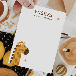ベビー。かわいいキリン動物サファリアドバイス エンクロージャーカード