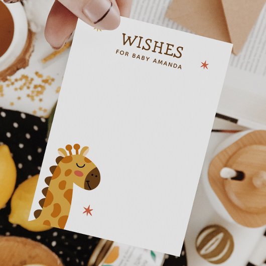 ベビー。かわいいキリン動物サファリアドバイス エンクロージャーカード