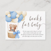 ベビー |かわいいクマの赤ちゃんシャワー エンクロージャーカード (正面)