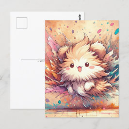 ベビー，かわいい動物リス，ポストクロッシング ポストカード