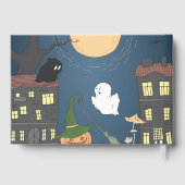 ベビー | かわいい小さな魔女の赤ちゃんシャワー ゲストブック (裏面)