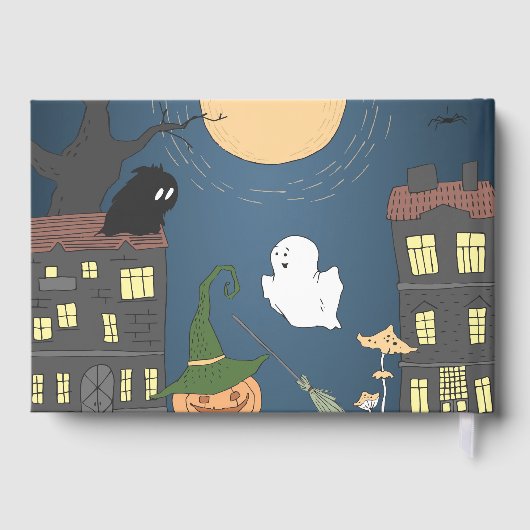 ベビー | かわいい小さな魔女の赤ちゃんシャワー ゲストブック (裏面)