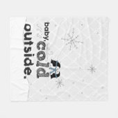 ベビー、それは冷たい外の静かなペンギン毛布 フリースブランケット (正面(横))