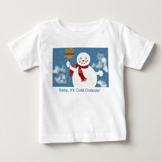 ベビー、それは冷たい外側です! ベビーTシャツ (正面)