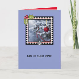 ベビー、それは寒い外の休日 カード