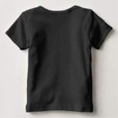 ベビー|のスポーツのジャージーの黒く及び白いデザイン ベビーTシャツ (裏面)