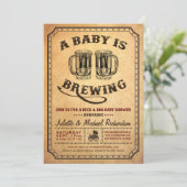 "ベビー"はベビーシャワーBBQの招待状を醸造しています 招待状 (スタンド正面)