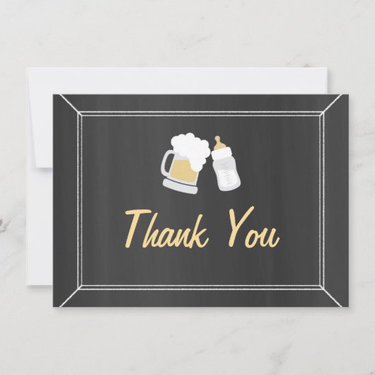 "ベビー"は感謝していしています醸造しています サンキューカード (正面)