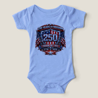 ベビー アメリカ独立250周年記念Tシャツ - アメリカを守り