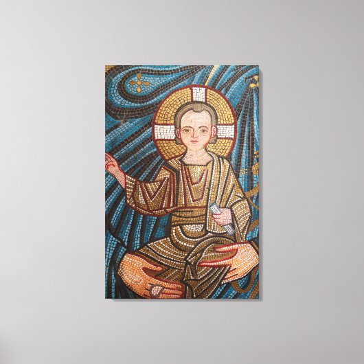 ベビー・イエスのモザイク画 キャンバスプリント (正面)