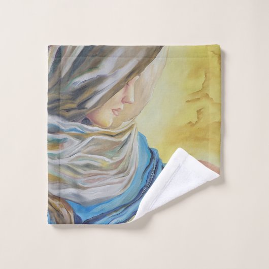 ベビー・イエスを抱く沈黙の女神 ウォッシュタオル (ウォッシュタオル)