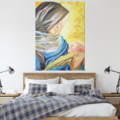 ベビー・イエスを抱く沈黙の女神 キャンバスプリント (インサイチュ (寝室))