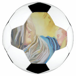 ベビー・イエスを抱く沈黙の女神 サッカーボール