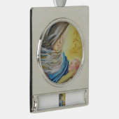 ベビー・イエスを抱く沈黙の女神 シルバープレートバナーオーナメント (右)