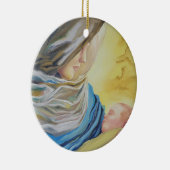 ベビー・イエスを抱く沈黙の女神 セラミックオーナメント (右)