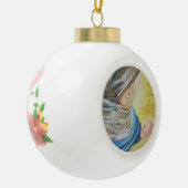 ベビー・イエスを抱く沈黙の女神 セラミックボールオーナメント (左)