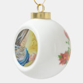 ベビー・イエスを抱く沈黙の女神 セラミックボールオーナメント (右)