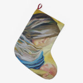ベビー・イエスを抱く沈黙の女神 ラージクリスマスストッキング (正面 (吊り時))