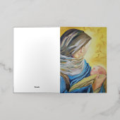 ベビー・イエスを抱く沈黙の女神 箔グリーティングカード (外側レイダウン)