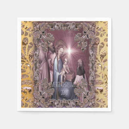 ベビー・イエス・ギフトの持ち込み スタンダードカクテルナプキン (正面)