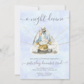 ベビー・イエス・マリア・ヨセフとの宗教的なクリスマス 招待状 (正面)