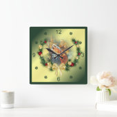  ベビー・イエス・メアリー・ジョゼフ～聖家～  スクエア壁時計 (ホーム)