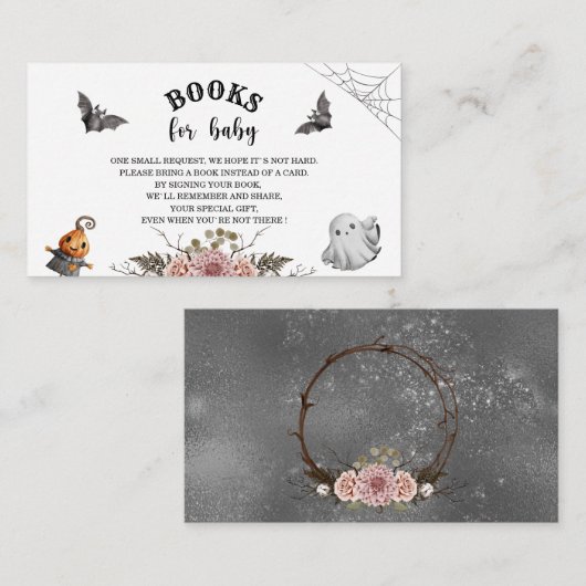 ベビー・エンクロージャー・カード用の赤ちゃんシャワー・ブック エンクロージャーカード (正面/裏面)
