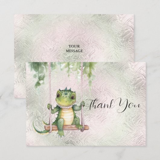ベビー カエル 感謝カード (正面/裏面)