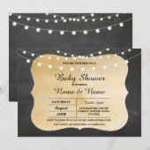 ベビー カップルシャワー I DO BBQ 黒板 招待状 (正面/裏面)