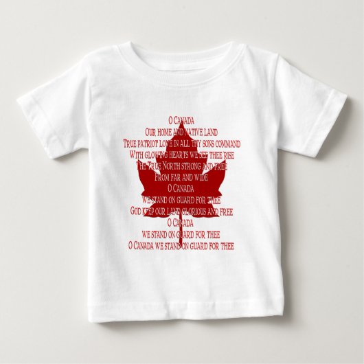 ベビー カナダ 愛国 ティーシャツ お土産 カナダ Tee ベビーTシャツ (正面)