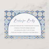 ベビー、カプリ赤ちゃんシャワー用の本イタリアンテーマ エンクロージャーカード (正面)