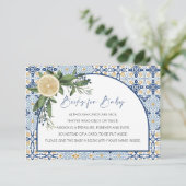 ベビー、カプリ赤ちゃんシャワー、柑橘類用ブッイタリアンク エンクロージャーカード (スタンド正面)