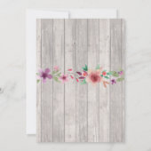 ベビー《キリスト教》洗礼式や命名式バプテスマフローラクロスウッド招待状 招待状 (裏面)