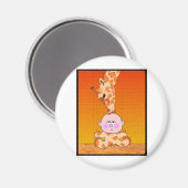ベビー&キリン マグネット (正面/裏面)