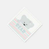 ベビー、クマ、クマ スタンダードカクテルナプキン (角)