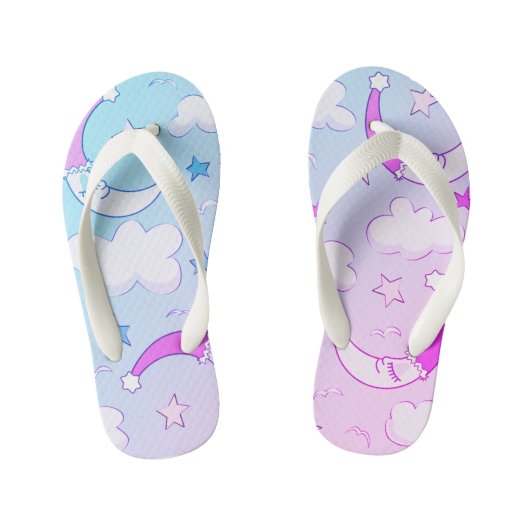 ベビー クラウド ムーン グラデーション キッズ サンダル (フットベッド)