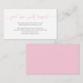 ベビー、クリエイティブピンクとグレーのスクリプトのための本 エンクロージャーカード (正面/裏面)