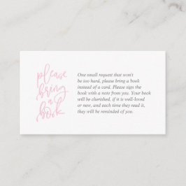 ベビー、クリエイティブピンクとグレーのスクリプトのための本 エンクロージャーカード