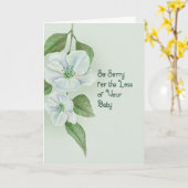 ベビー・グリーン・フローラの紛失に対する共感カード カード (黄色い花)