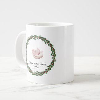 ベビー（ケリー）第1回クリスマスのカスタマイズ可能 ジャンボコーヒーマグカップ
