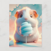 ベビー、コットンキャンディ付きかわいい動物、ポストクロッシング ポストカード (正面)