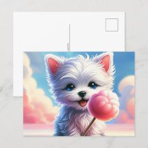 ベビー、コットンキャンディ付きかわいい動物、ポストクロッシング