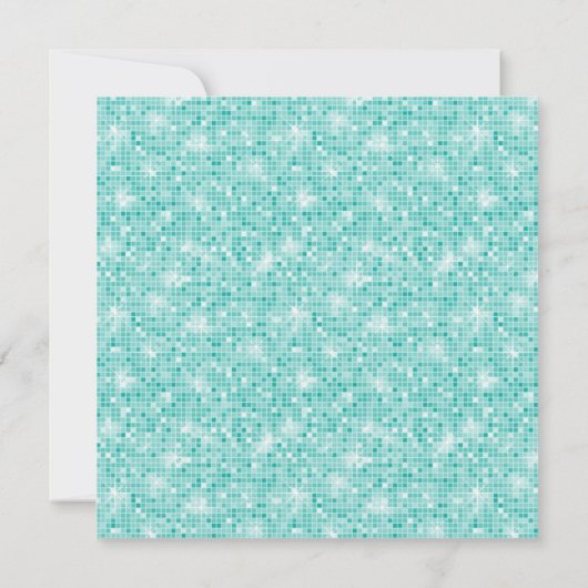 ベビー&コブラックティール(緑がかった色)ブルーエスニックボーイベビーシャワー 招待状 (裏面)