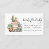 ベビー | サボテンの本をテーマにした赤ちゃんシャワー エンクロージャーカード (正面)