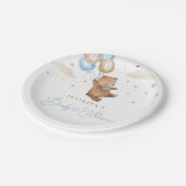 ベビー・シャワー・デコールを早く待てるテディ・ベア ペーパープレート (アングル)