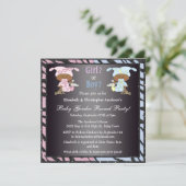 ベビー·ジェンダーがアフリカ系アメリカ人ベビー 招待状 (スタンド正面)