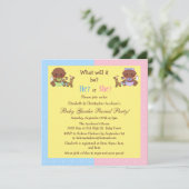 ベビー·ジェンダーがアフリカ系アメリカ人ベビー 招待状 (スタンド正面)