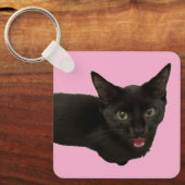 ベビー・ジーナ 黒猫のかわいいキーチェーン キーホルダー (正面)