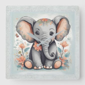 ベビー スクエア壁時計 (正面)