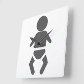 ベビー スクエア壁時計 (傾斜)